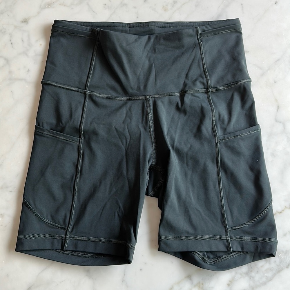 lululemon Align High-Rise Short with Pockets 6" (Charcoal Grey Size 4)